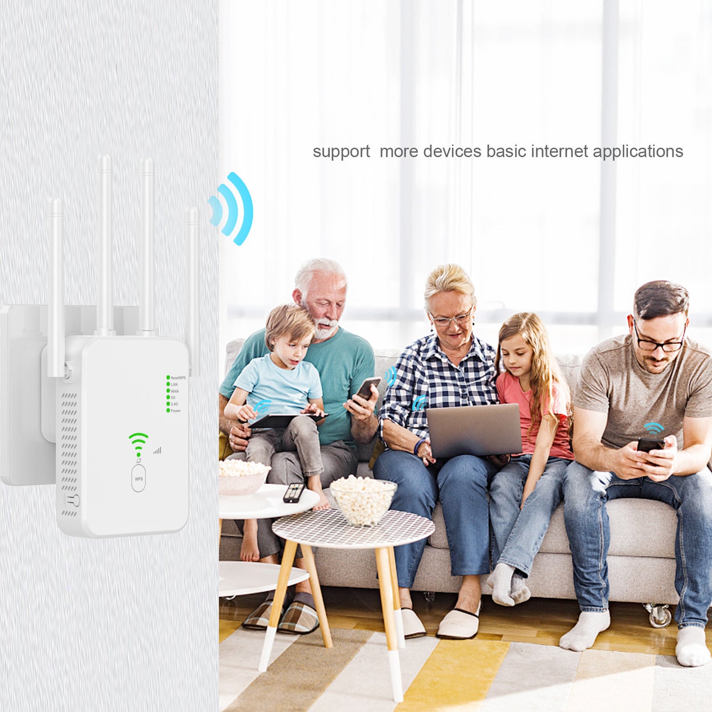 Dual-band Repeater Wireless Router Network Signal Amplifier